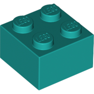 Brick 2X2 - Bright Bluish Green