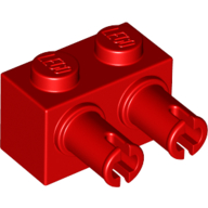Brick 1X2 W/ Double Snap - Bright Red