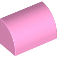 Brick 1X2, Outside Half Bow - Light Purple