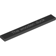 Flat Tile 1X8, No. 76 - Black