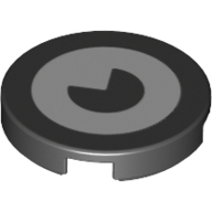 Flat Tile, Round, No. 1163 - Black