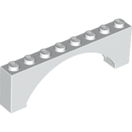 Brick W. Bow 1X8X2 - White