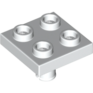 Plate 2X2 Inverted W. Snap - White