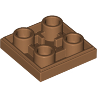 Flat Tile 2X2 Inv. - Medium Nougat