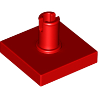 Plate 2X2 W. Vertical Snap - Bright Red