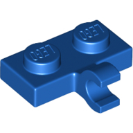 Plate 1X2 W. 1 Horizontal Snap - Bright Blue