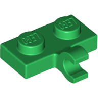 Plate 1X2 W. 1 Horizontal Snap - Dark Green