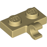 Plate 1X2 W. 1 Horizontal Snap - Brick Yellow