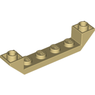 Inverted Roof Tile 6X1X1 - Brick Yellow