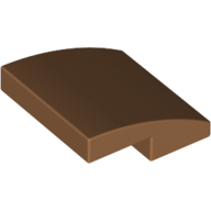Plate W. Bow  2X2X2/3 - Medium Nougat