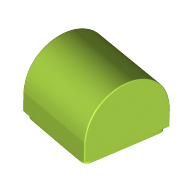 Plate 1X1X2/3, Outside Bow - Bright Yellowish Green