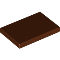 Flat Tile 2X3 - Reddish Brown