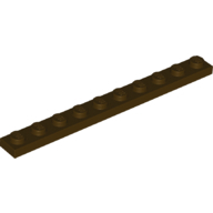 Plate 1X10 - Dark Brown