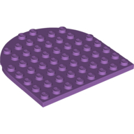 Plate 8X8, 1/2 Circle - Medium Lavender
