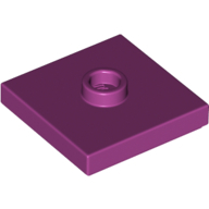 Plate 2X2 W 1 Knob - Bright Reddish Violet