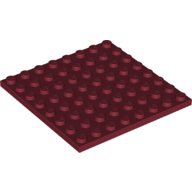 Plate 8X8 - Dark Red
