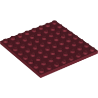 Plate 8X8 - Dark Red