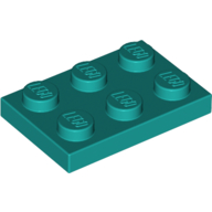 Plate 2X3 - Bright Bluish Green
