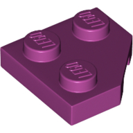 Plate 2X2, Corner, 45 Deg. - Bright Reddish Violet
