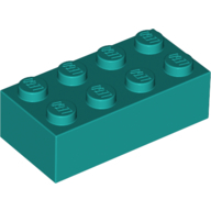 Brick 2X4 - Bright Bluish Green