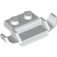 Plate 1X2 W. Spoiler - White
