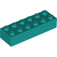 Brick 2X6 - Bright Bluish Green