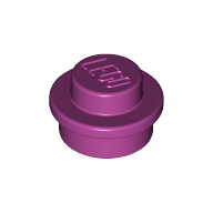 Plate 1X1 Round - Bright Reddish Violet