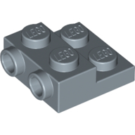 Plate 2X2X2/3 W. 2. Hor. Knob - Sand Blue