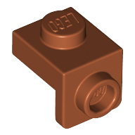 Plate 1X1, W/ 1.5 Plate 1X1, Downwards - Dark Orange