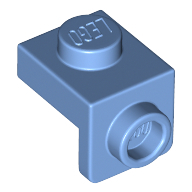 Plate 1X1, W/ 1.5 Plate 1X1, Downwards - Medium Blue