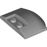 Plate W. Bow 3X4X2/3 W. Knobs - Medium Stone Grey