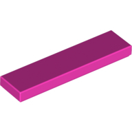 Flat Tile 1X4 - Bright Purple
