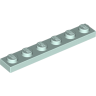 Plate 1X6 - Aqua