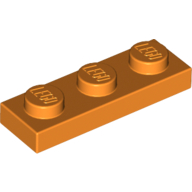 Plate 1X3 - Bright Orange