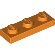 Plate 1X3 - Bright Orange