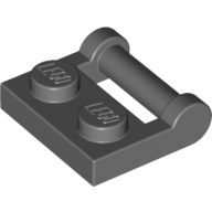Plate 1X2 W. Stick 3.18 - Dark Stone Grey