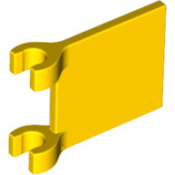 Flag With 2 Holders - Bright Yellow