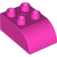 Duplo Brick, Bow 2X3X1 - Bright Purple