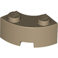 Brick 2X2W.Inside And Outs.Bow - Sand Yellow