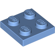 Plate 2X2 - Medium Blue