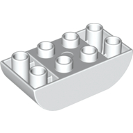 Brick 2X4 W. Inv. Bows - White