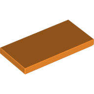 Flat Tile 2X4 - Bright Orange