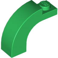 Brick 1X3X2 W/Ins And Outs.Bow - Dark Green