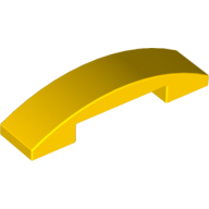 Plate W. Bow 1X4X2/3 - Bright Yellow