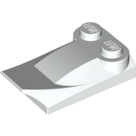 Plate W. Bows 2X3 - White