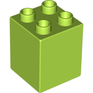 Duplo Brick 2X2X2 - Bright Yellowish Green
