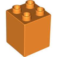 Duplo Brick 2X2X2 - Bright Orange