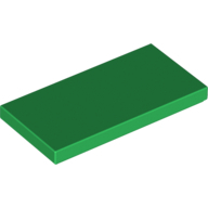 Flat Tile 2X4 - Dark Green