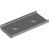Plate 2X6 W. Holder - Medium Stone Grey