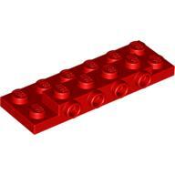 Plate 2X6X2/3 W 4 Hor. Knob - Bright Red
